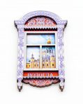 Окошко расписное красное