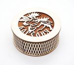 Шкатулка резная круглая